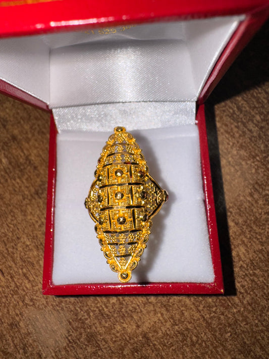 Two Rings 22Ct Gold shield design