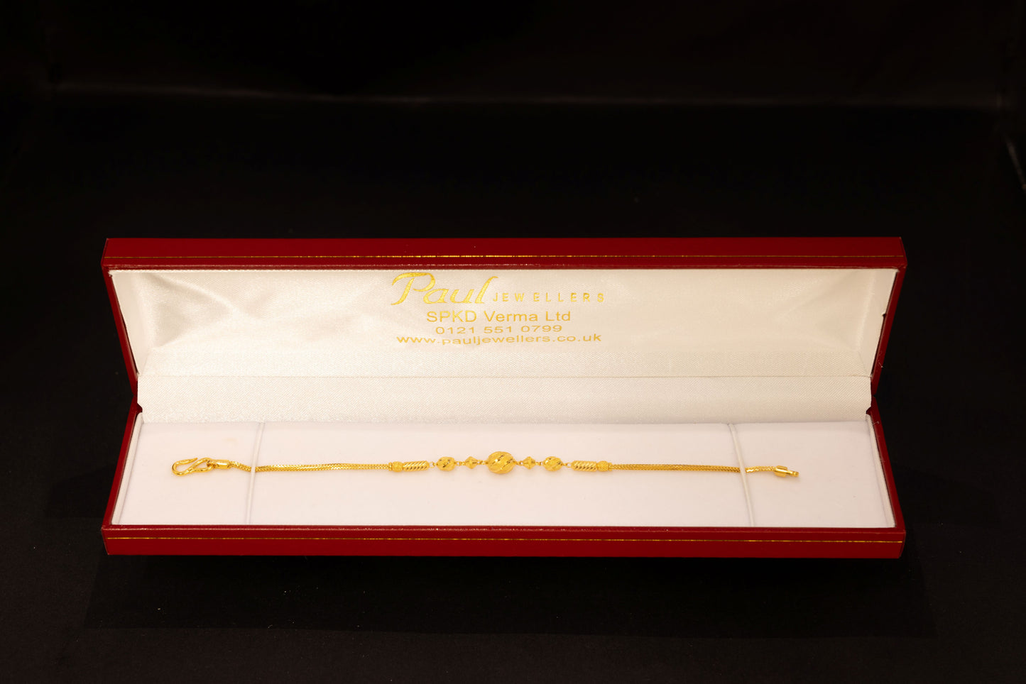 22ct Gold Textured Beaded Bracelet