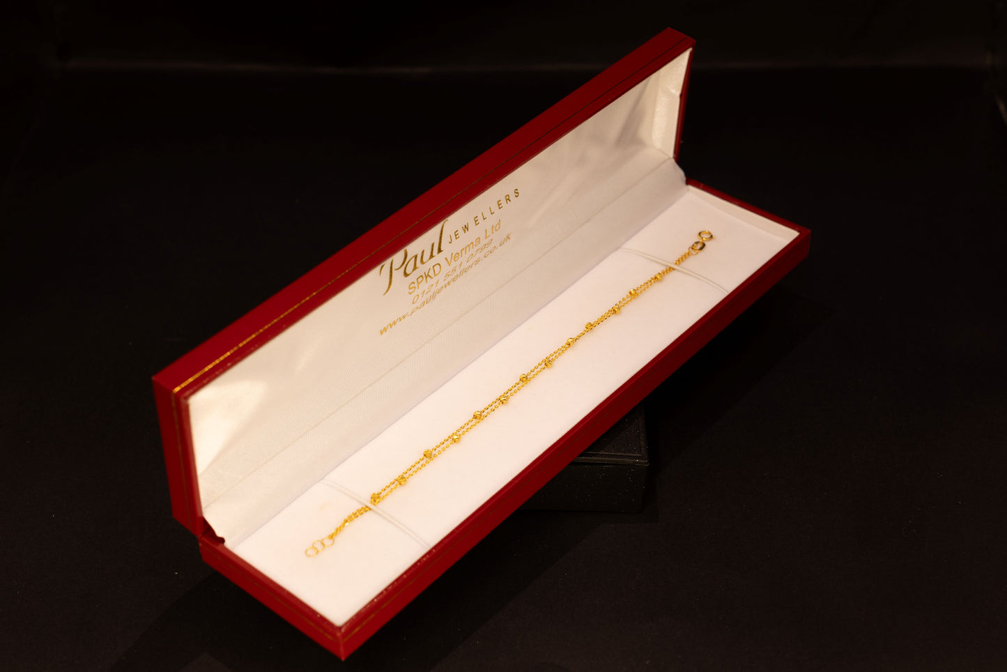 22ct Gold Double Strand Beaded Bracelet