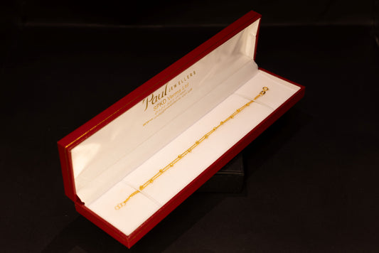22ct Gold Double Strand Beaded Bracelet