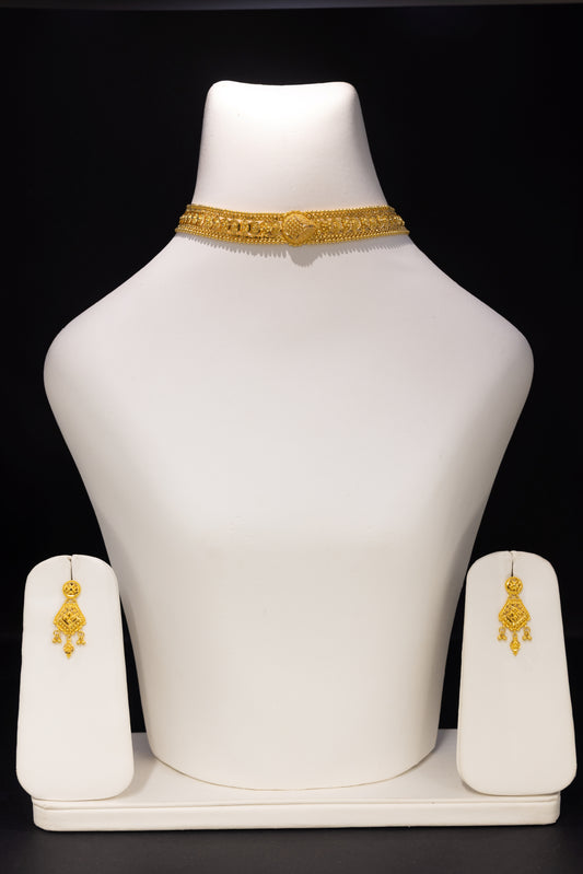 22ct Gold Traditional Choker Necklace Set