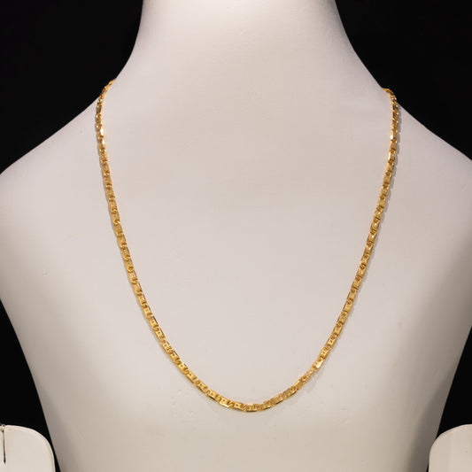 22ct Gold Scroll Pattern Chain – 17 Inch