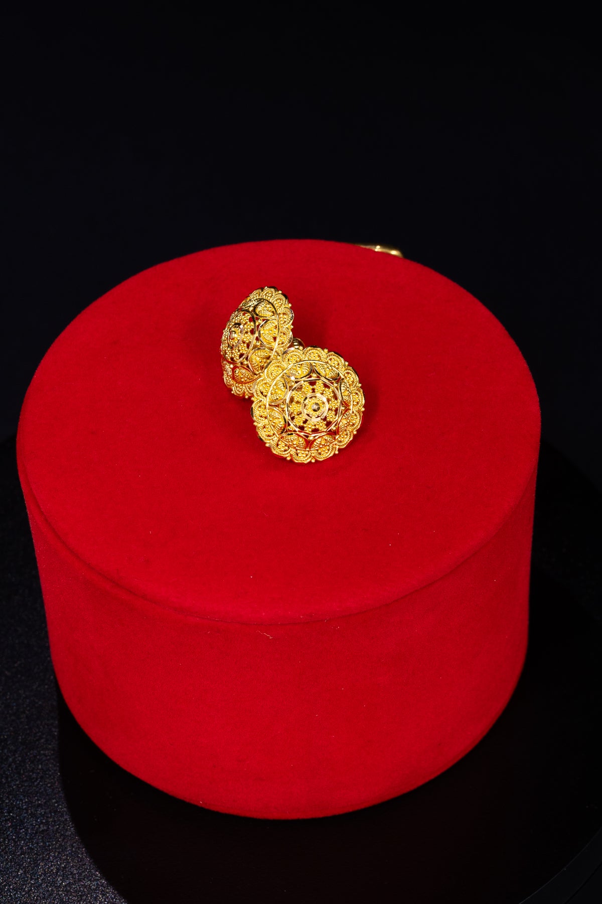 22ct Gold Layered Floral Filigree Stud Earrings