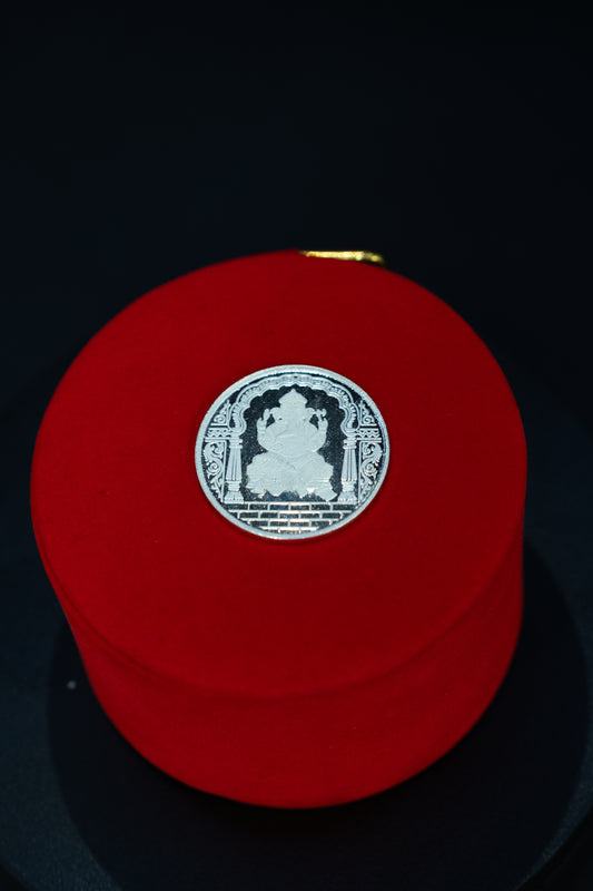 100% Silver Ganesh Coin