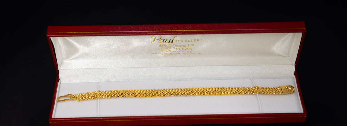 22ct Gold Double Cuban Link Bracelet