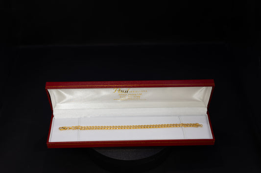 22ct Gold Slim Cuban Link Bracelet