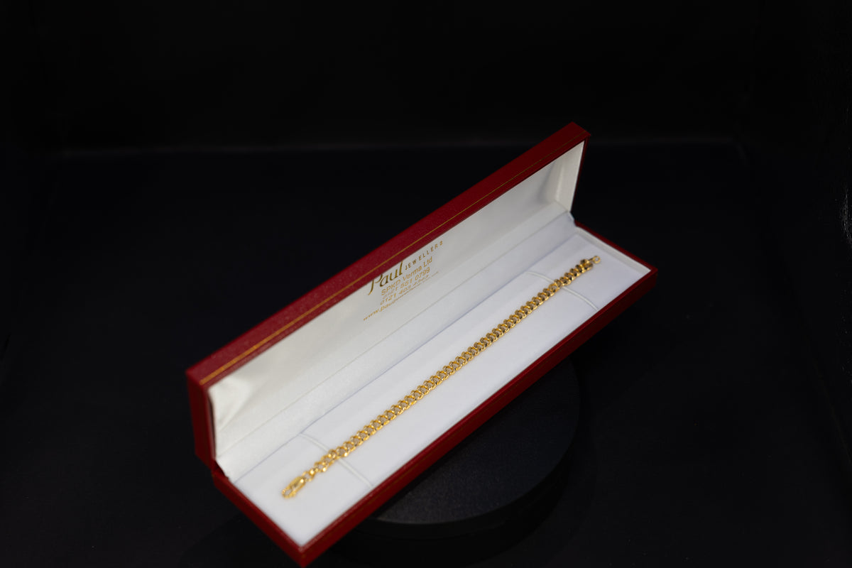 22ct Gold Slim Cuban Link Bracelet