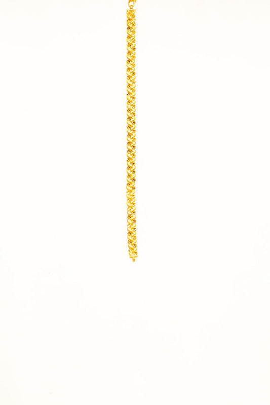 Ladies Gold Flat Link Bracelet
