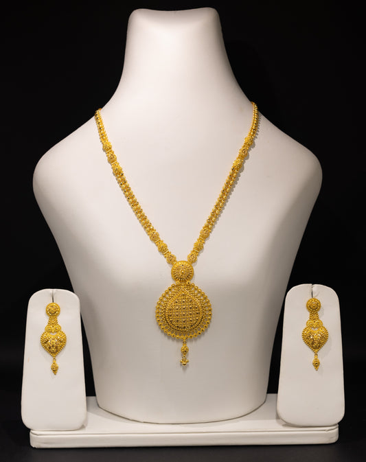 22ct Gold Rani Haar Filigree Necklace and Earring Set