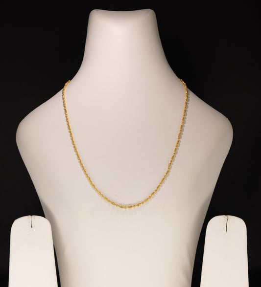 22ct Gold Beaded Chain 18 Inch