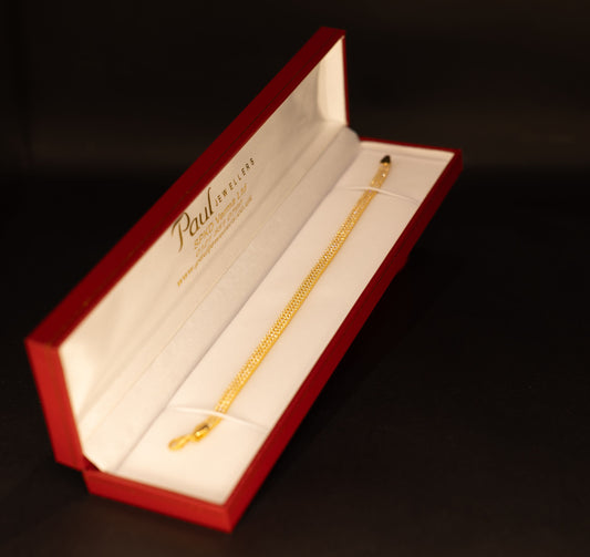 22ct Gold Multi-Row CZ Bracelet