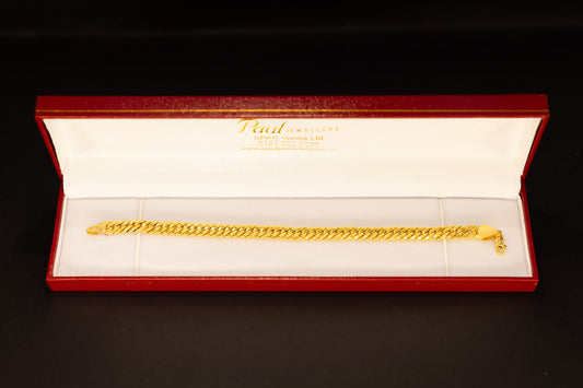 22ct Gold Polished Cuban Link Bracelet