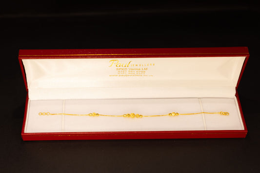 22ct Gold Beaded Detail Ladies Bracelet