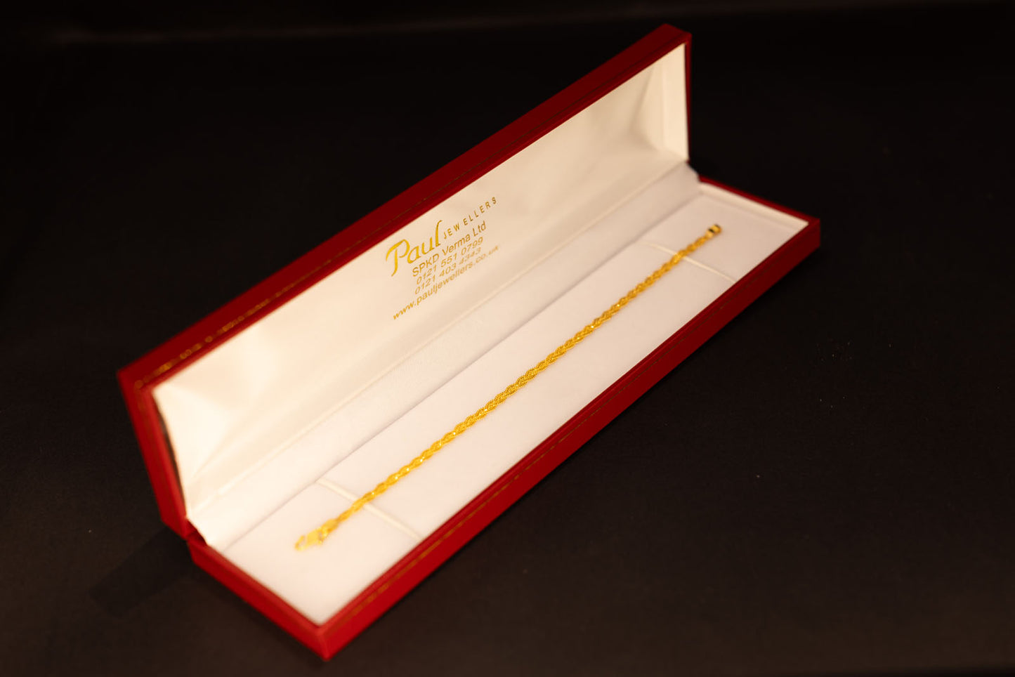 22ct Gold Woven Twist Ladies Bracelet