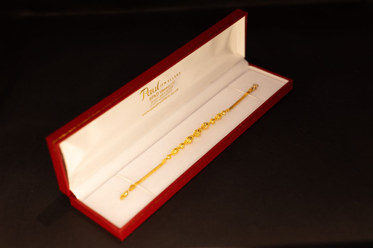 22ct Gold Beaded Ladies Bracelet