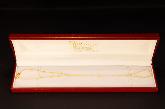 22ct Gold Delicate Hath Phool Hand Chain