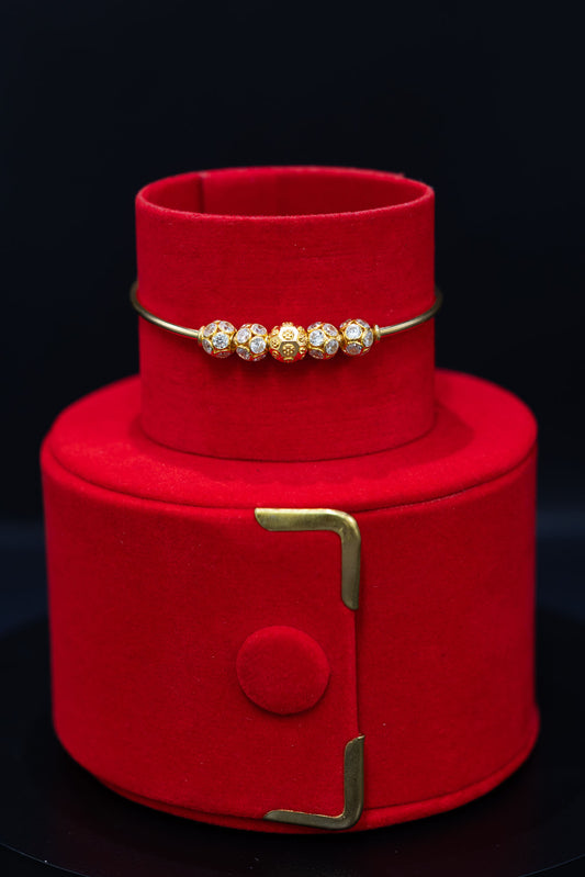 22ct Gold CZ Adjustable Baby Bracelet