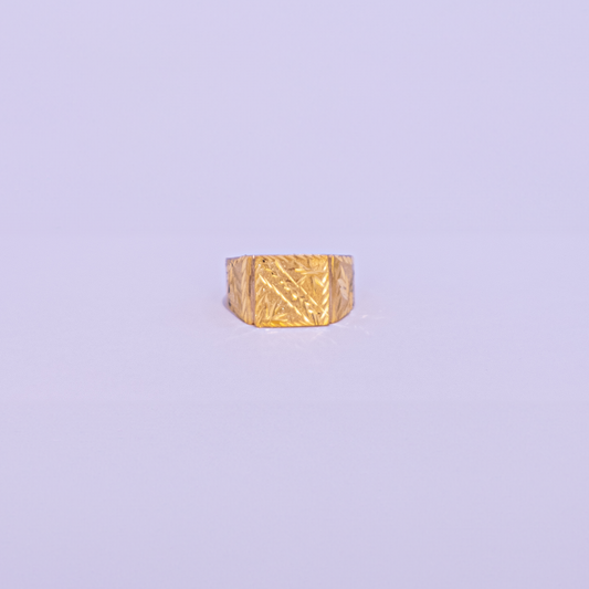 Square Signet Men's Gold Ring